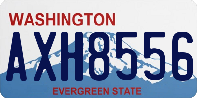 WA license plate AXH8556