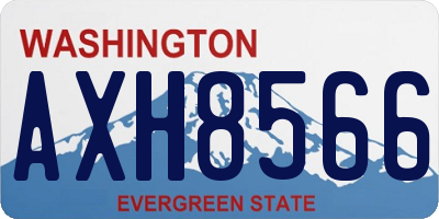 WA license plate AXH8566