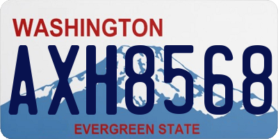 WA license plate AXH8568