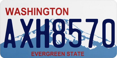 WA license plate AXH8570