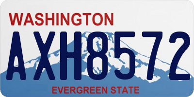 WA license plate AXH8572