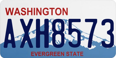WA license plate AXH8573