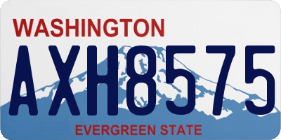 WA license plate AXH8575