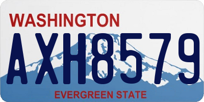 WA license plate AXH8579