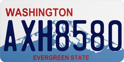 WA license plate AXH8580