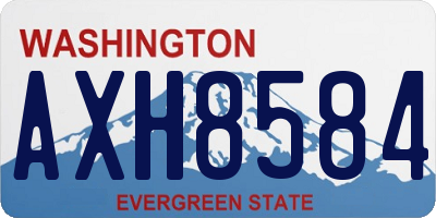 WA license plate AXH8584