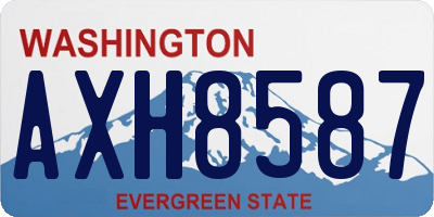 WA license plate AXH8587