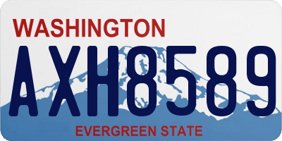 WA license plate AXH8589