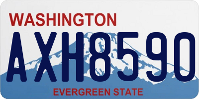 WA license plate AXH8590