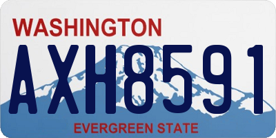 WA license plate AXH8591