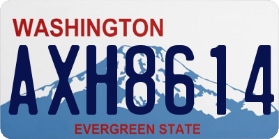 WA license plate AXH8614