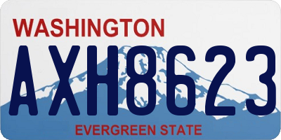 WA license plate AXH8623