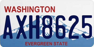 WA license plate AXH8625