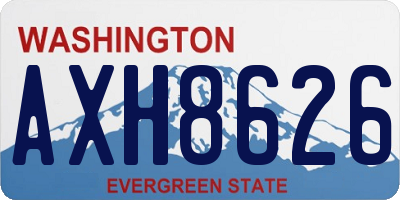 WA license plate AXH8626