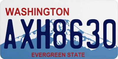 WA license plate AXH8630