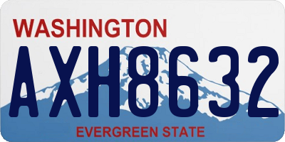 WA license plate AXH8632