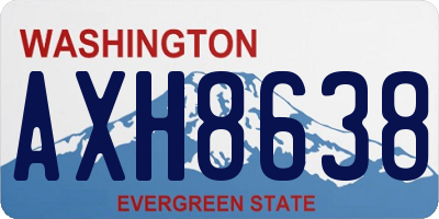 WA license plate AXH8638
