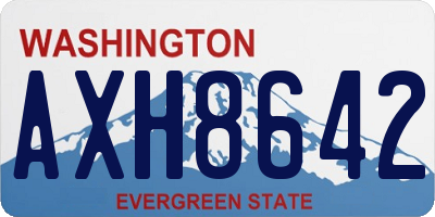 WA license plate AXH8642
