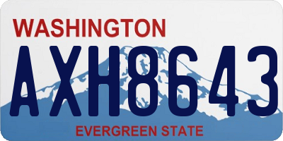 WA license plate AXH8643