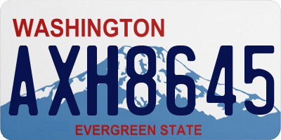 WA license plate AXH8645