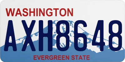 WA license plate AXH8648