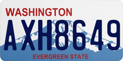 WA license plate AXH8649