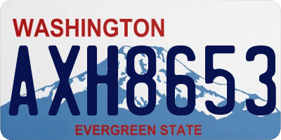 WA license plate AXH8653