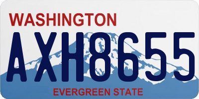WA license plate AXH8655