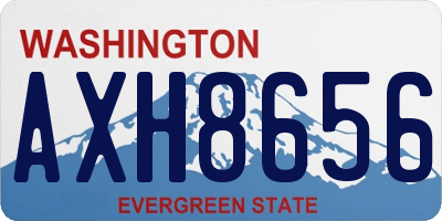 WA license plate AXH8656