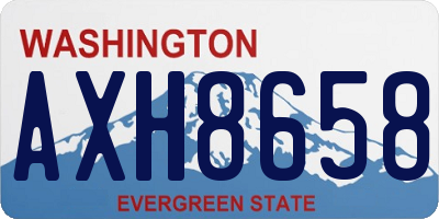 WA license plate AXH8658