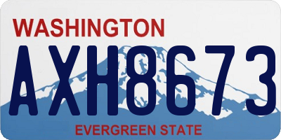 WA license plate AXH8673