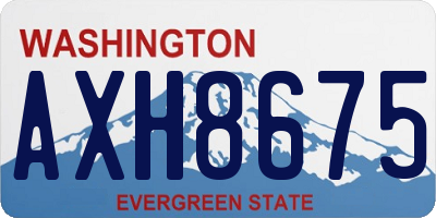 WA license plate AXH8675