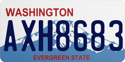 WA license plate AXH8683