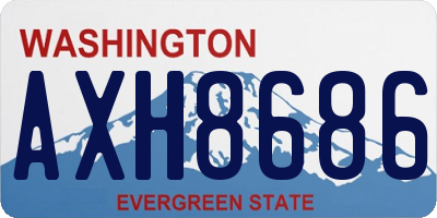 WA license plate AXH8686