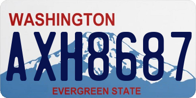 WA license plate AXH8687