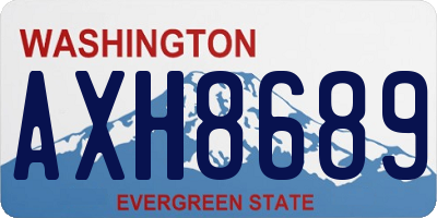 WA license plate AXH8689