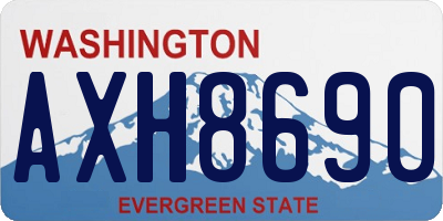 WA license plate AXH8690