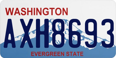 WA license plate AXH8693
