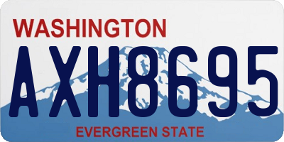 WA license plate AXH8695
