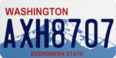 WA license plate AXH8707