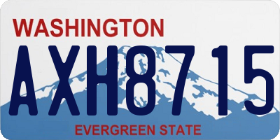 WA license plate AXH8715