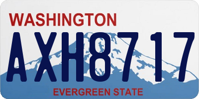 WA license plate AXH8717