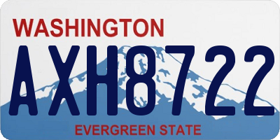 WA license plate AXH8722