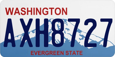 WA license plate AXH8727