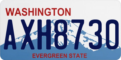 WA license plate AXH8730