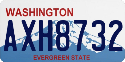 WA license plate AXH8732