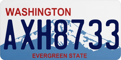 WA license plate AXH8733