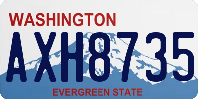 WA license plate AXH8735