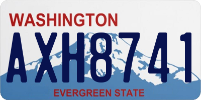 WA license plate AXH8741