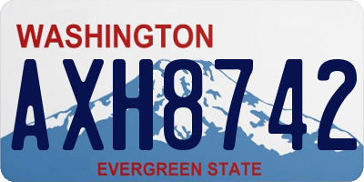 WA license plate AXH8742